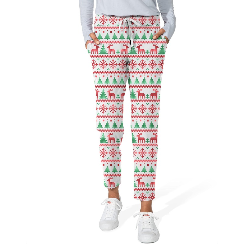 Christmas reindeer-Women’s 7/8 Stretch Ankle Golf Pants