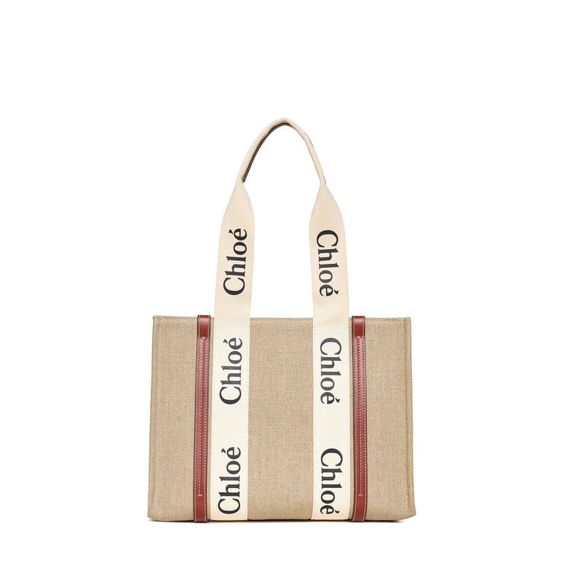 Woody linen tote bag Chlo|PZ