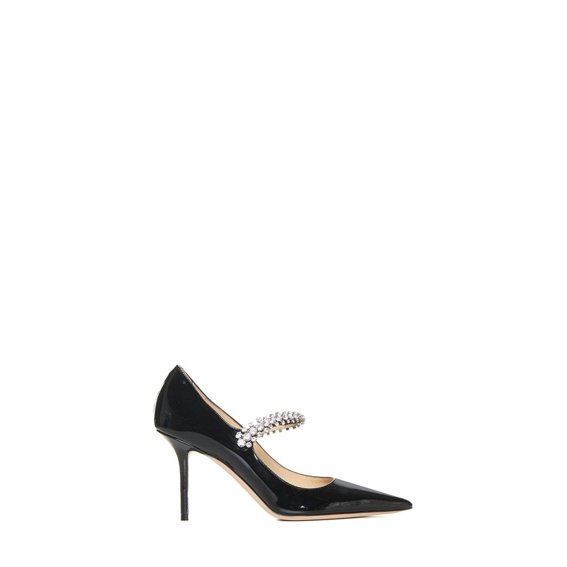 Bing crystals patent leather pumps