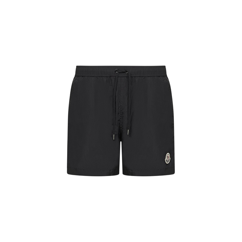 Black nylon swim shorts|S|M|L|XL