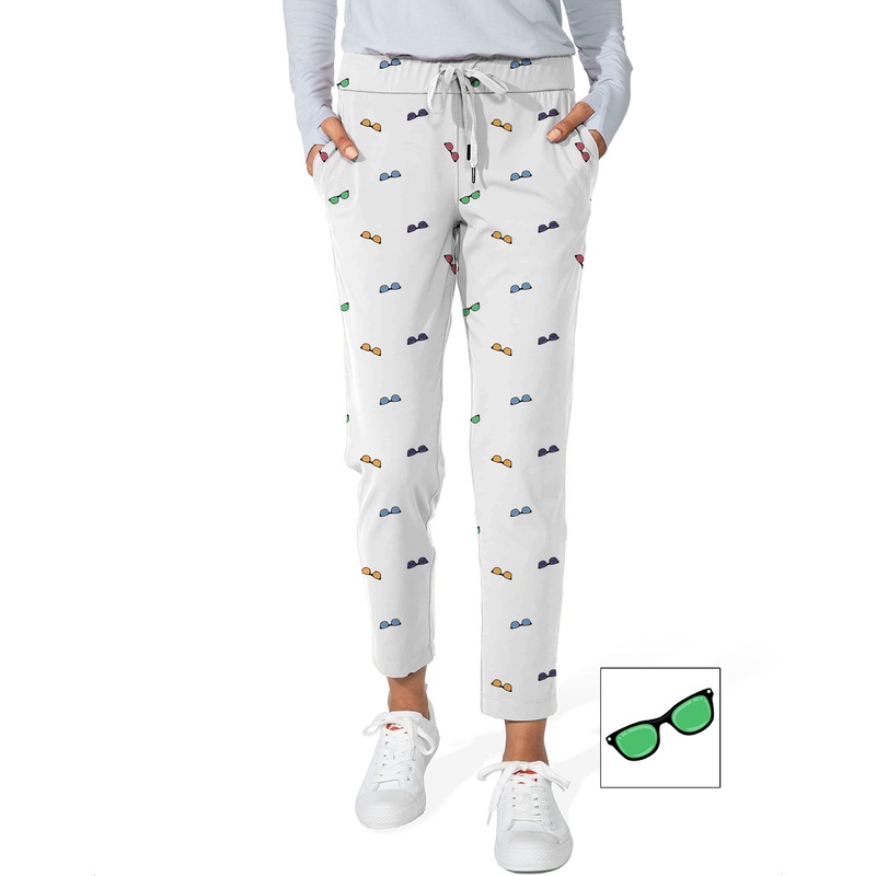 Colorful Sunglass Custom The Background Color Women’s 7/8 Stretch Ankle Golf Pants