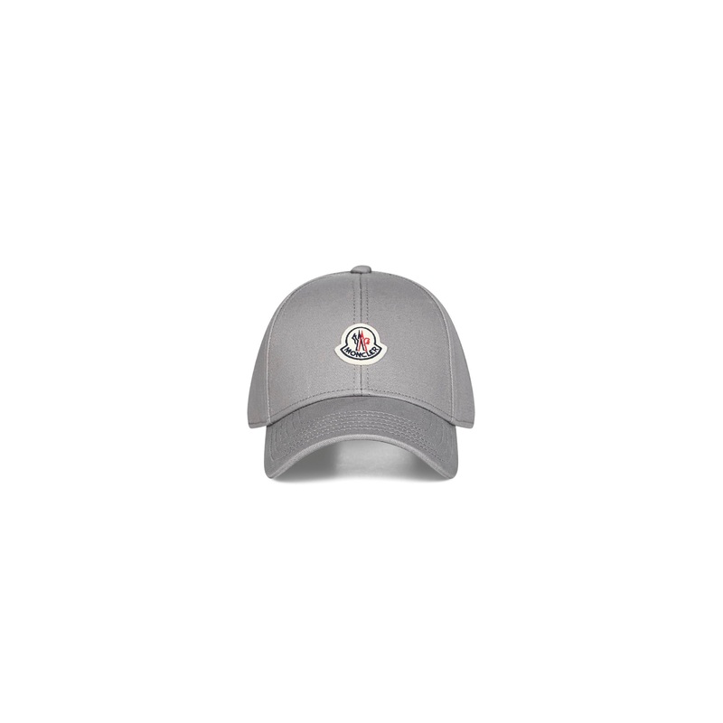 Grey cotton gabardine baseball cap