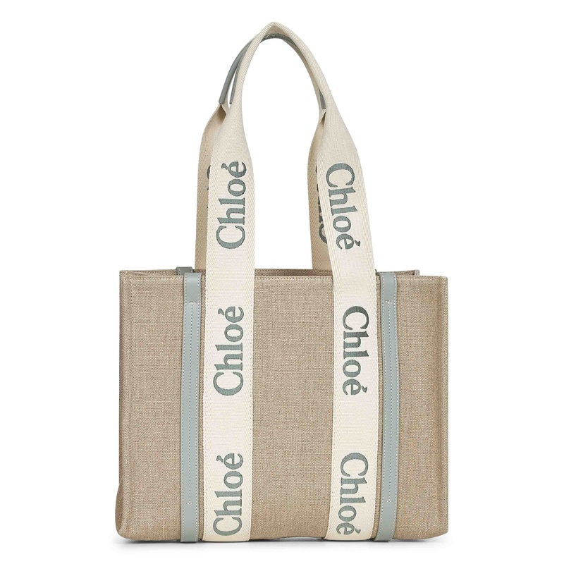 Beige Woody tote bag|PZ