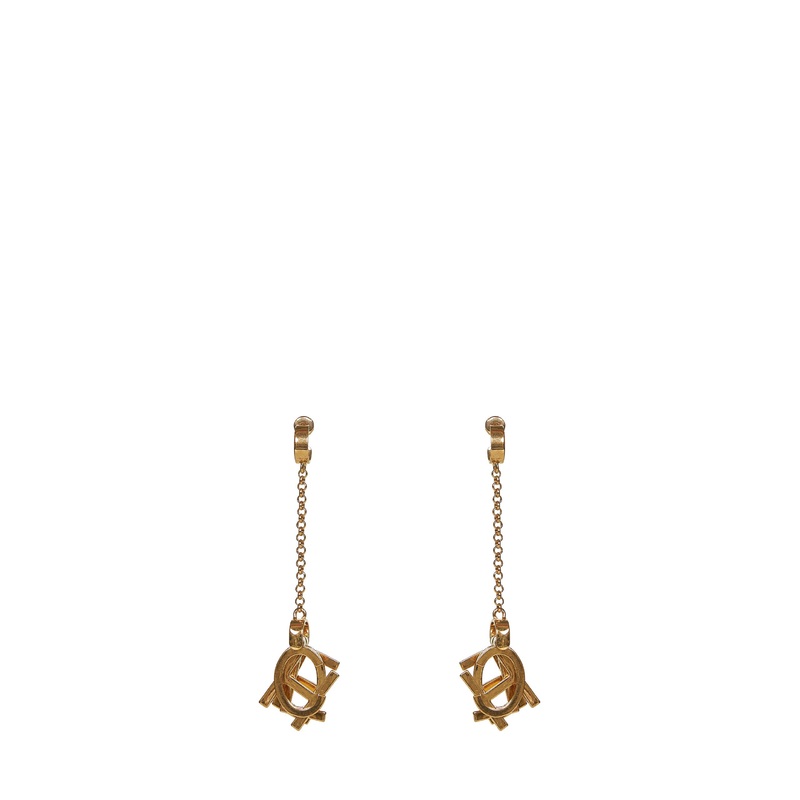 Gold Chlo Letters drop earrings