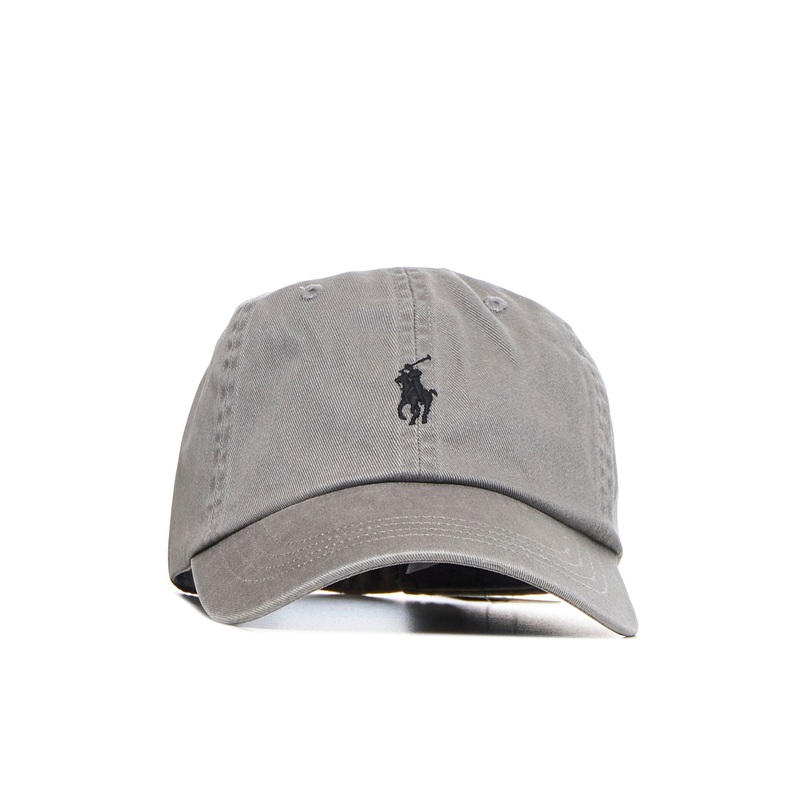 Embroidered cotton cap  Grey|PZ