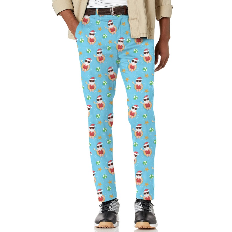 Men’s Christmas Santa Swim juice Stretch Golf Pants