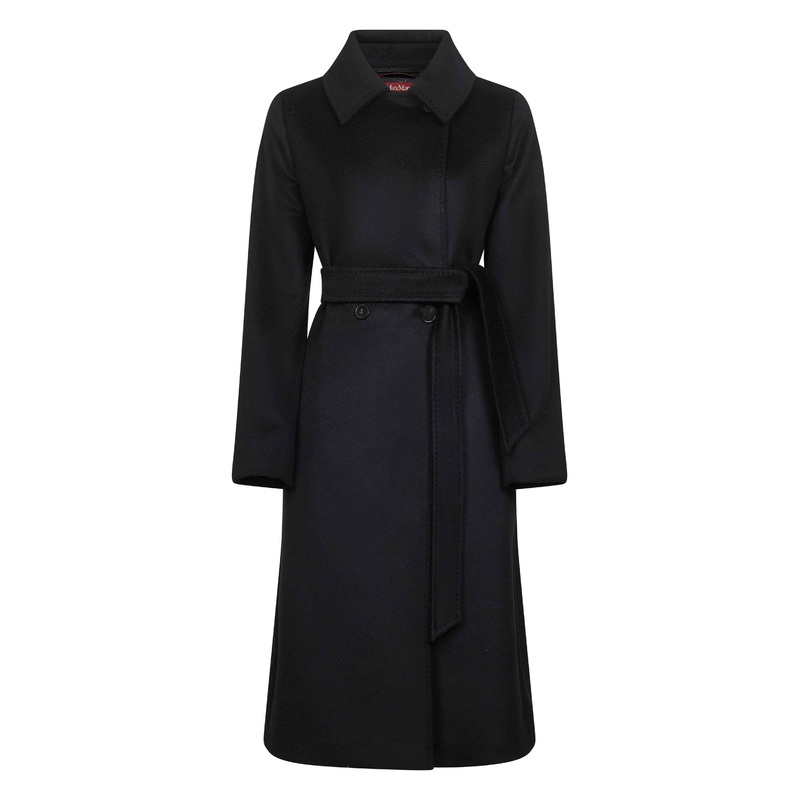 Black broadcloth BCOLLAG robe coat