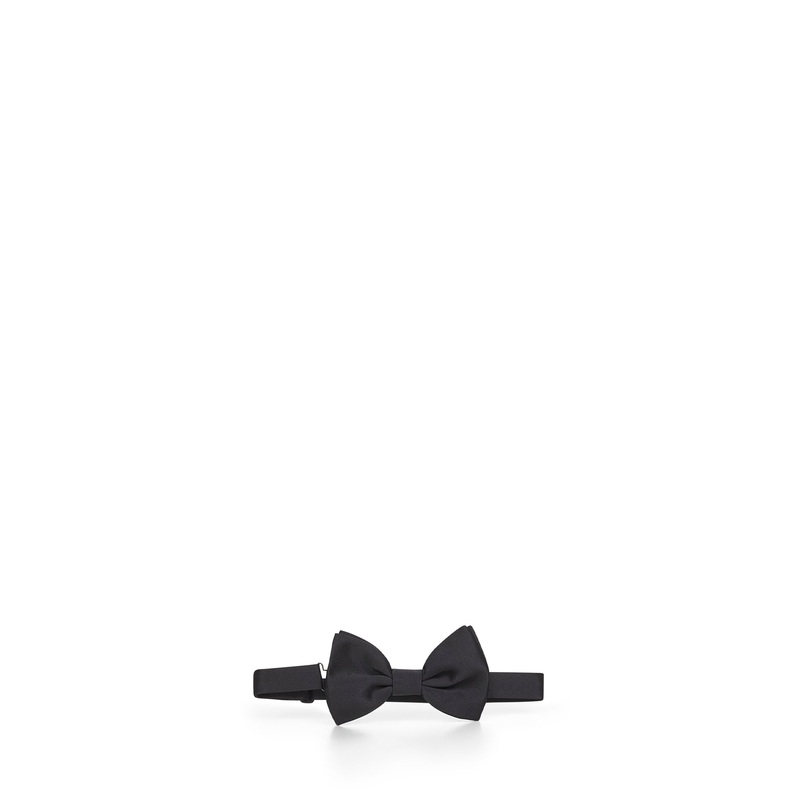 Black satin bow tie|PZ