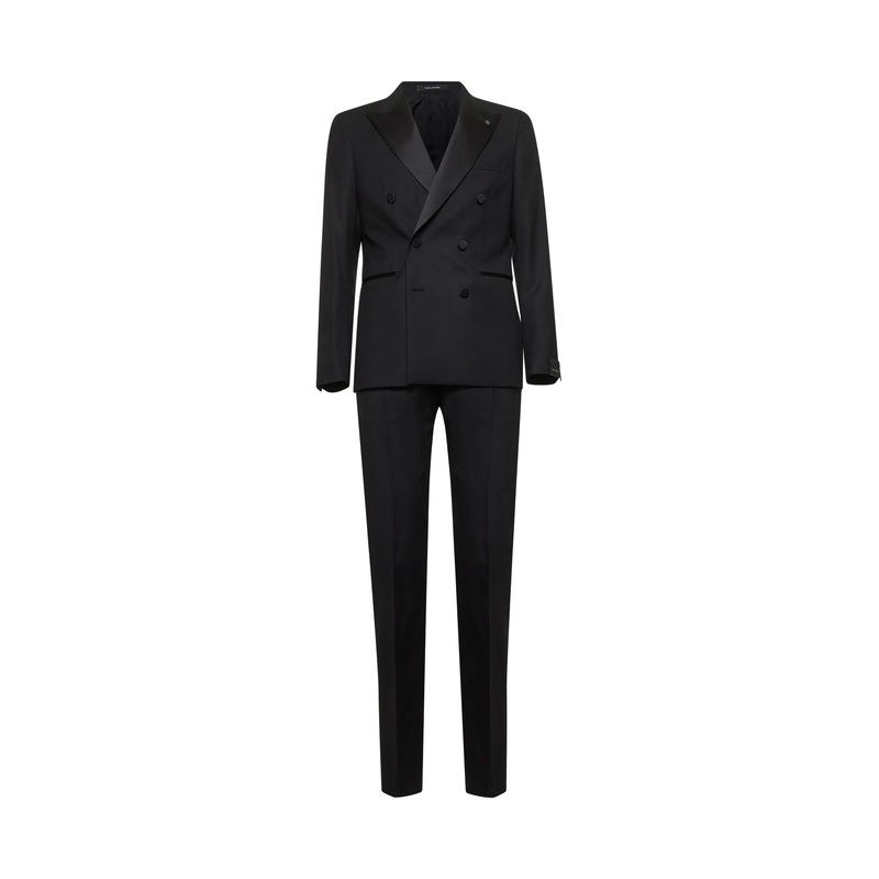 Black wool and silk Bruce tuxedo suit