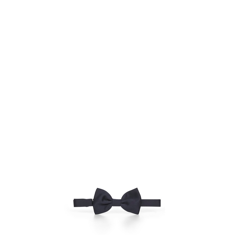 Blue satin bow tie|PZ