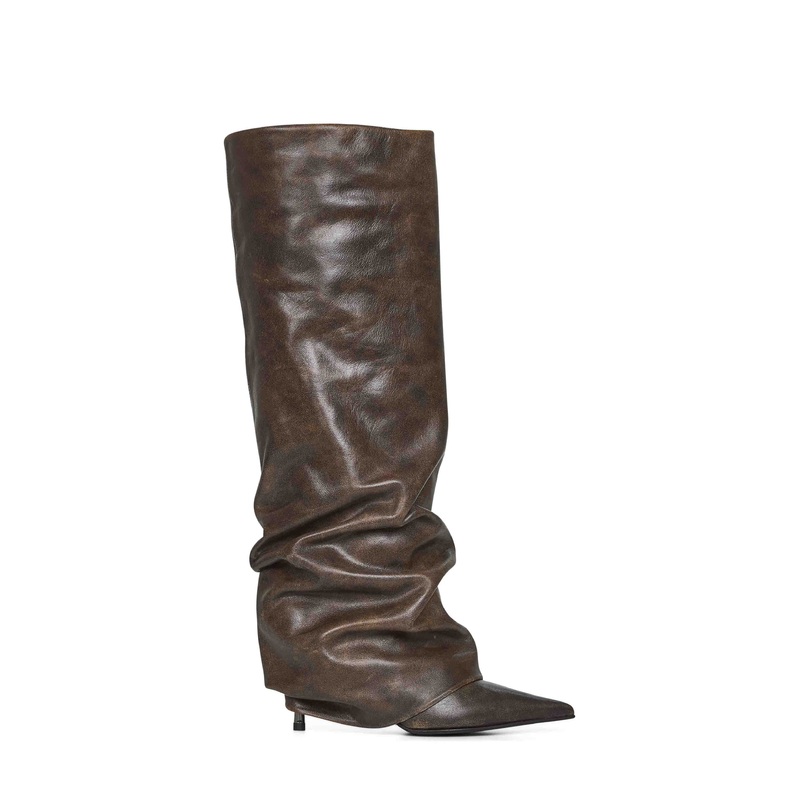 Brown leather Andy 80 mm boots