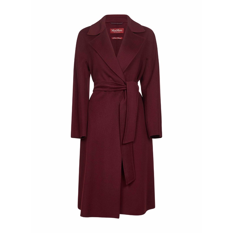Burgundy drap double cloth CLES robe coat