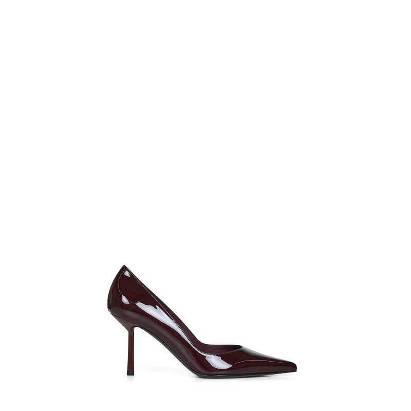 Cherry patent leather Bella 80 mm pumps