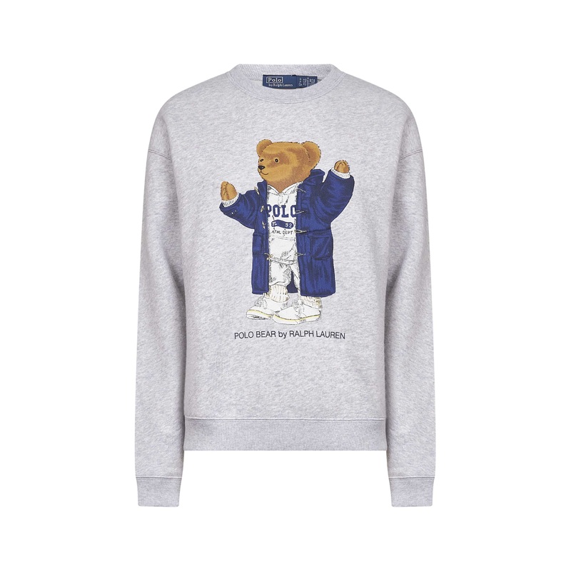 Grey Polo Bear crewneck sweatshirt