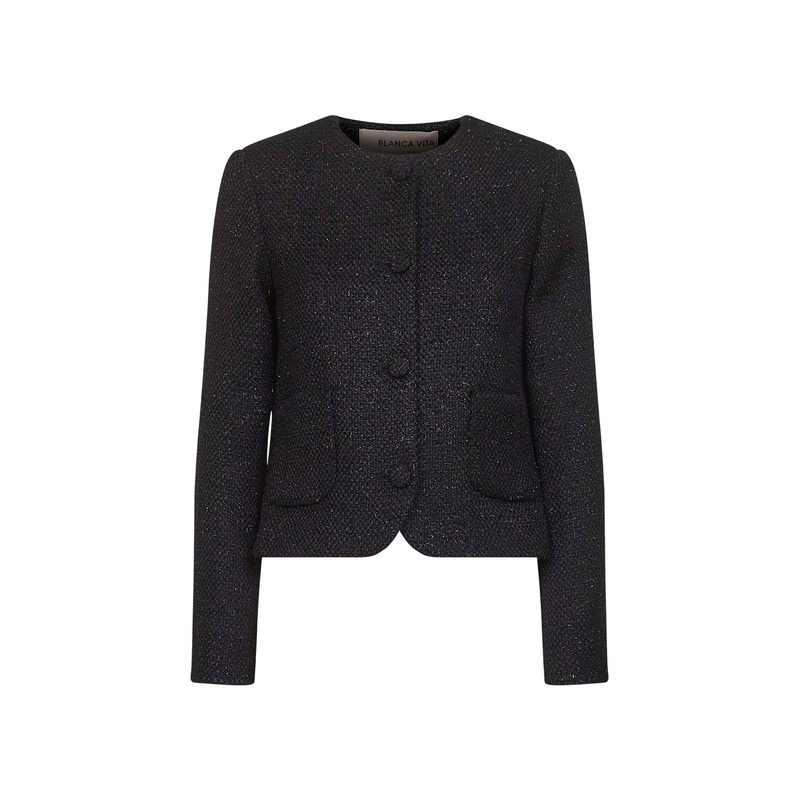 Onyx lam boucl Glinda jacket