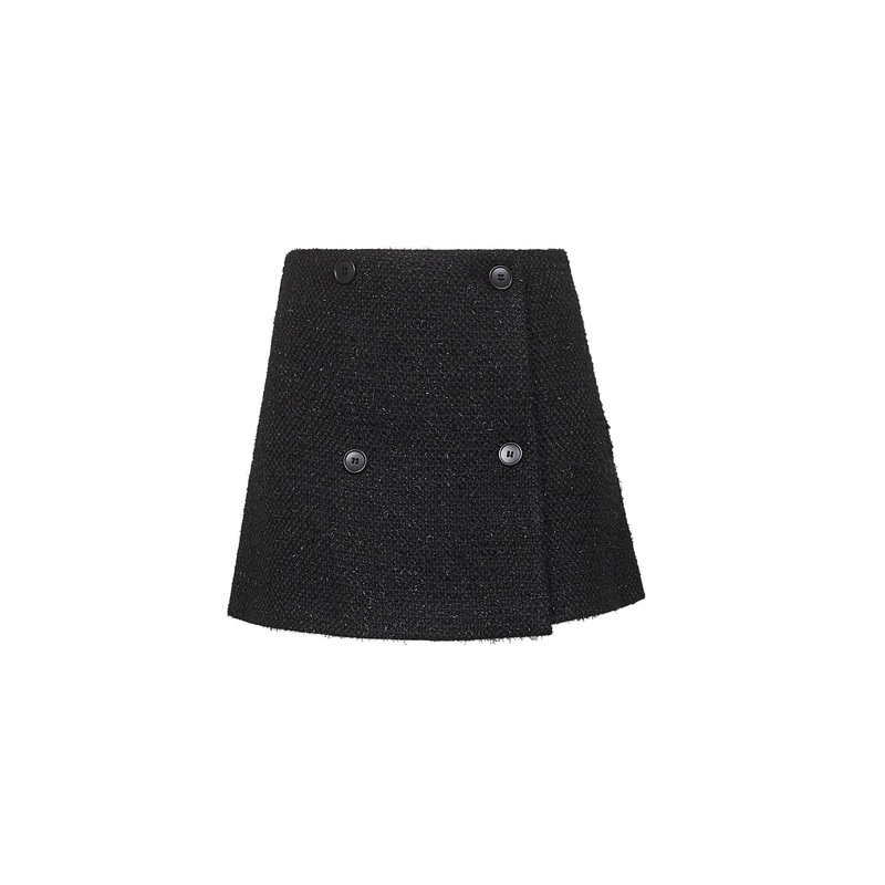 Onyx lam boucl Gunkan mini skirt
