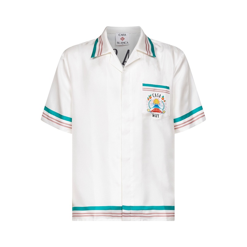 White silk twill Casa Way shirt