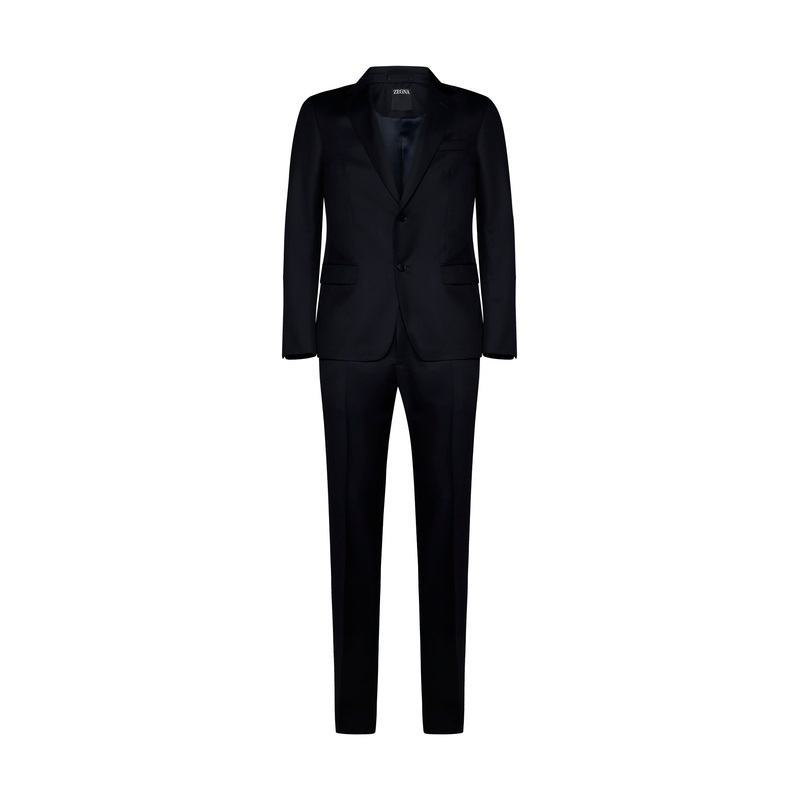 Wool and mohair single-breasted suit