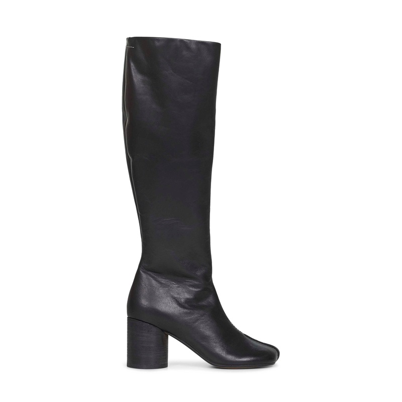 Black leather Anatomic Stitch boots