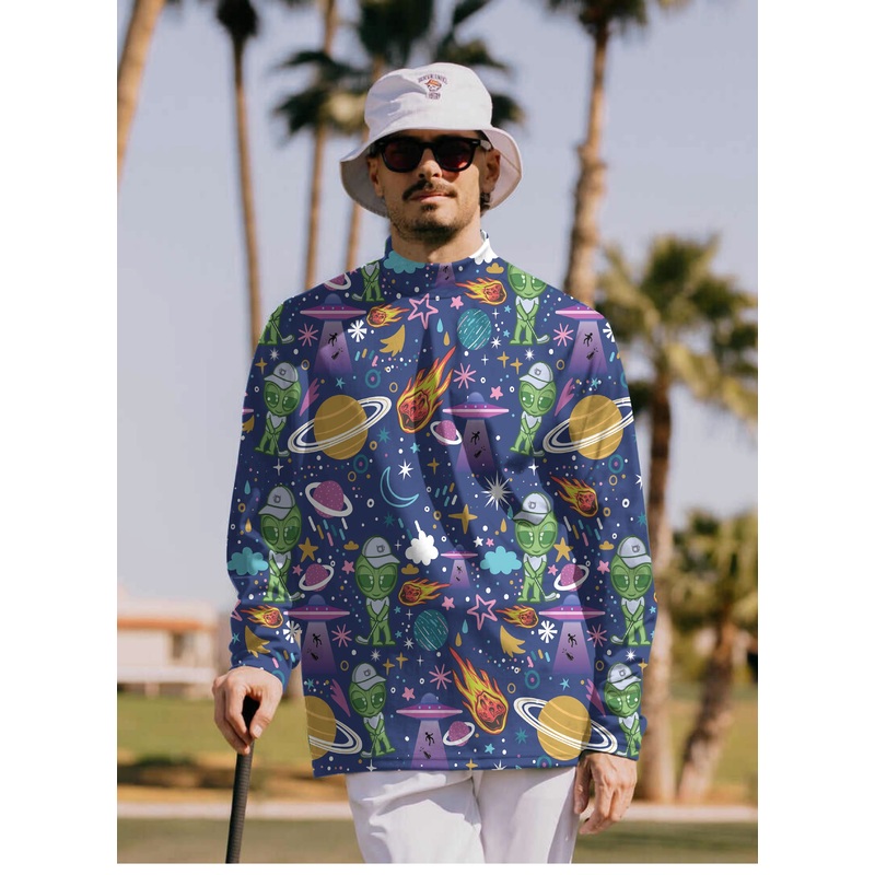 Men’s Alien Army Pullover High neck Long/Short sleeve T-Shirt