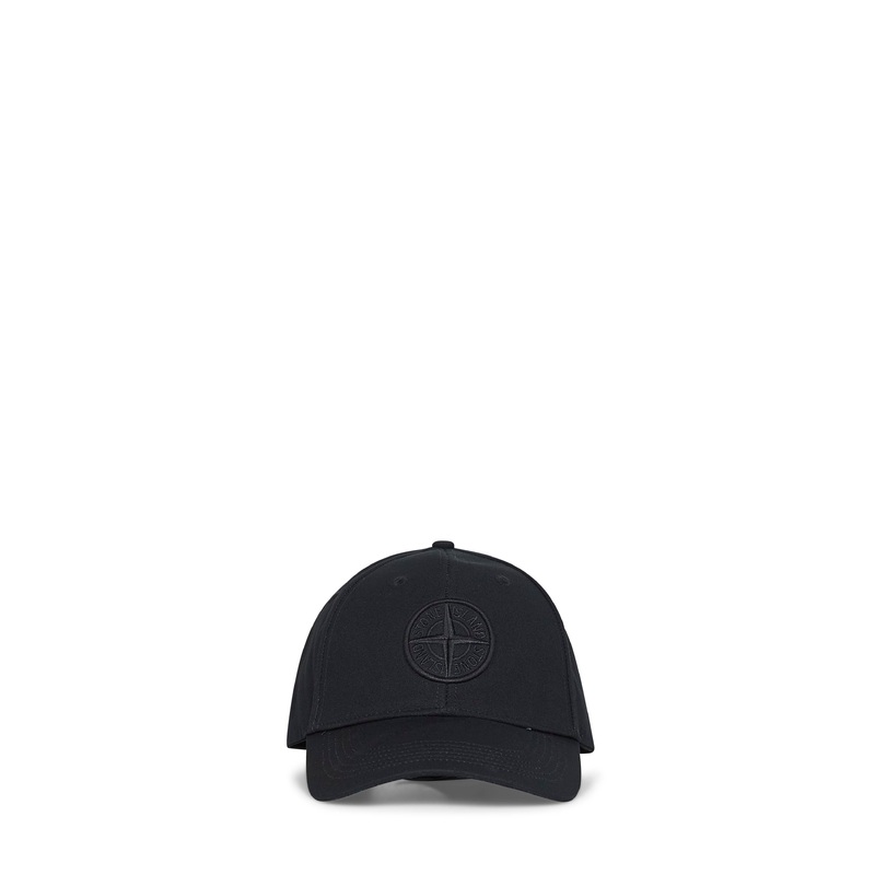 Black cotton rep logo baseball cap