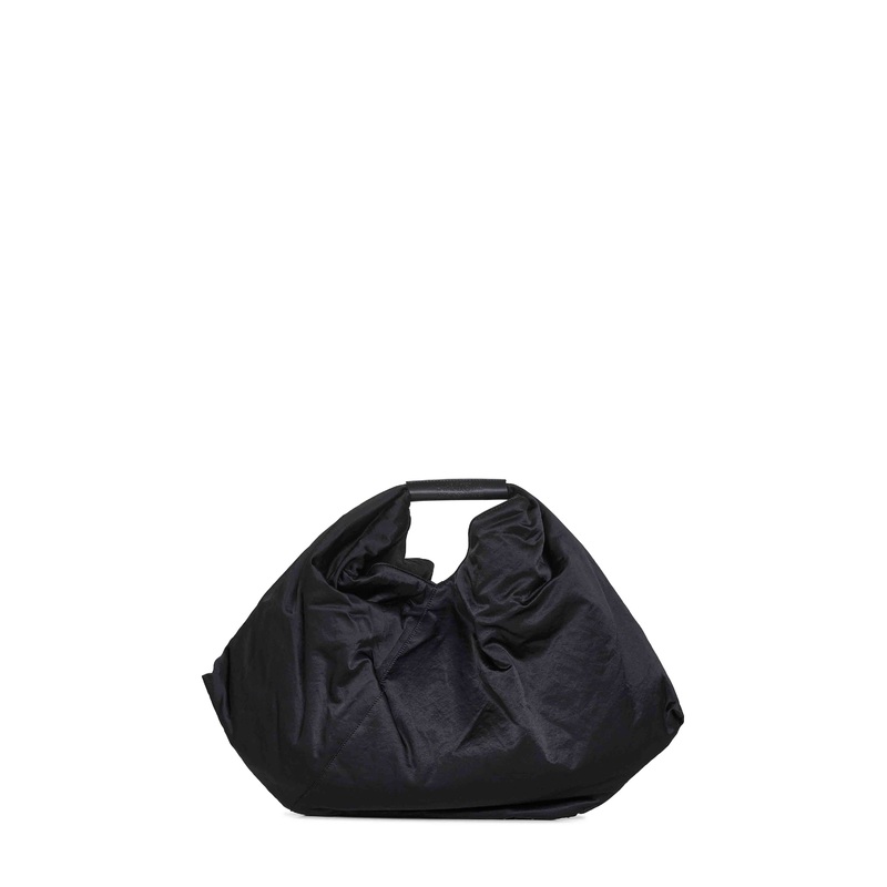 Black Japanese draped tote bag