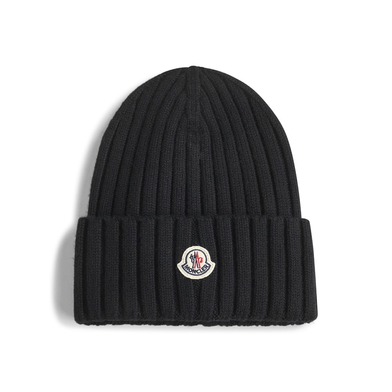 Black ribbed wool hat|PZ