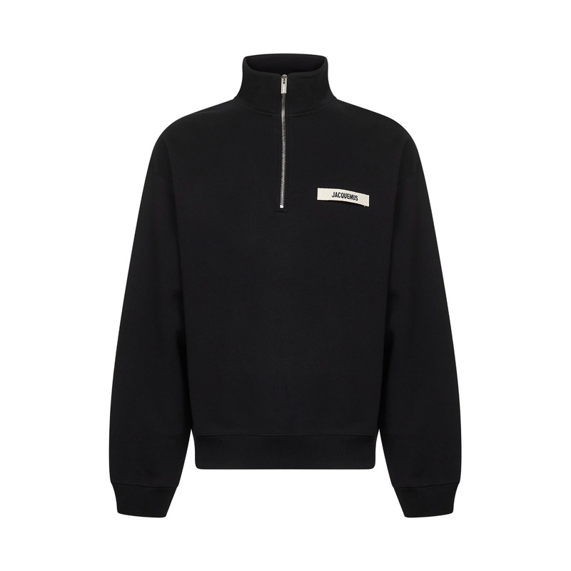 Black The Gros Grain zipped-rollneck sweatshirt