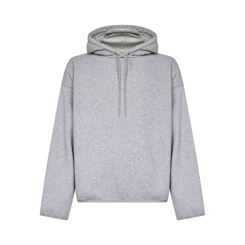 Grey jersey hoodie|S|M