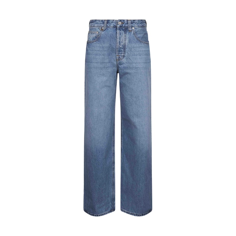 Light blue The wide de-Nmes denim jeans