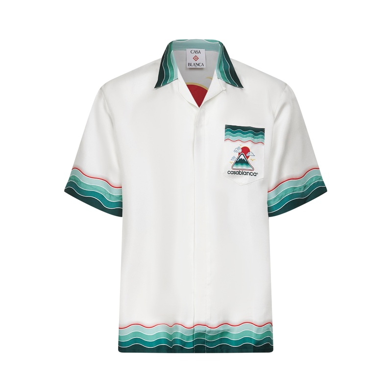 White silk twill Montagne Ondule shirt