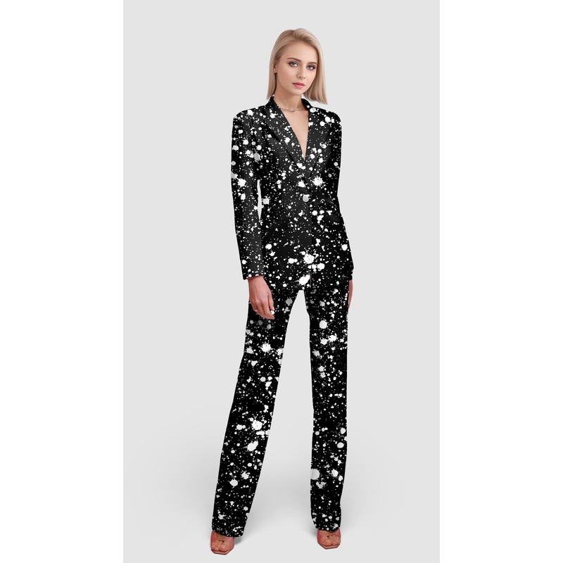 ZEBRA SPLATTER-Women’s Blazer Casual Work Office Blazer Suit set