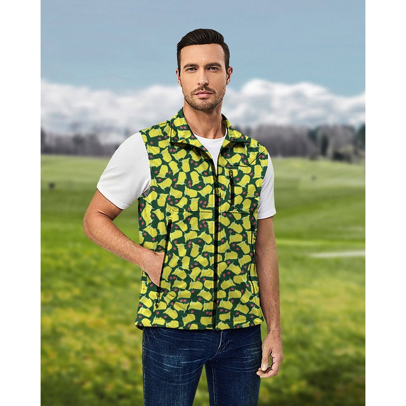 Men’s Augusta Lightweight Softshell Vest Sleeveless Jacket for Golf Windproof Waterproof