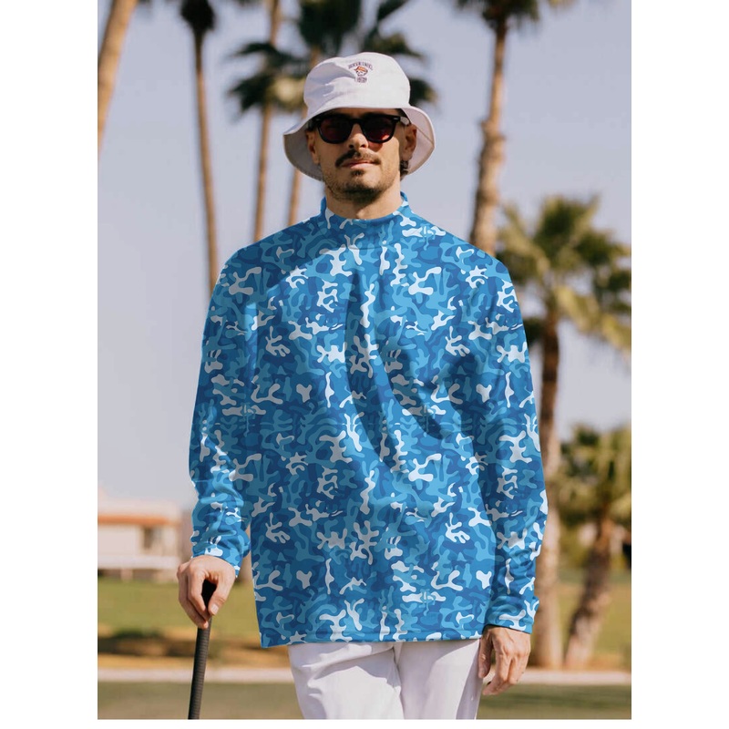 Men’s Camo Pullover High neck Long/Short sleeve T-Shirt