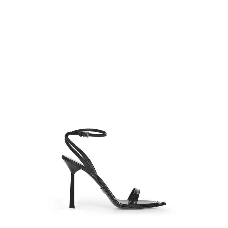 Black brushed leather sandals|36|37|37.5|38|38.5|39|40|41