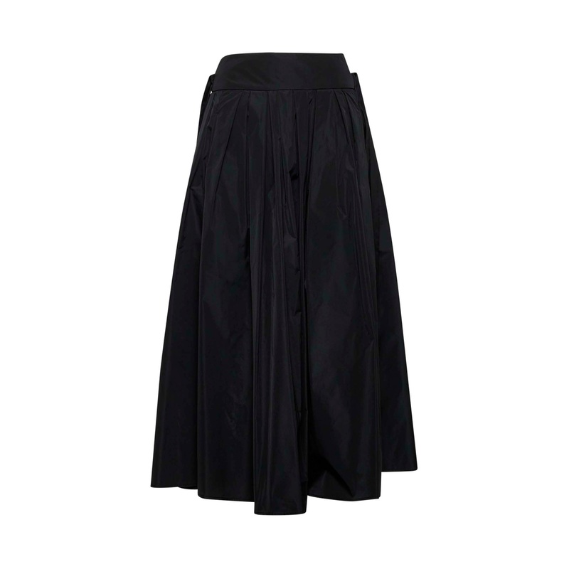 Black taffeta GEA long skirt|38|40|42