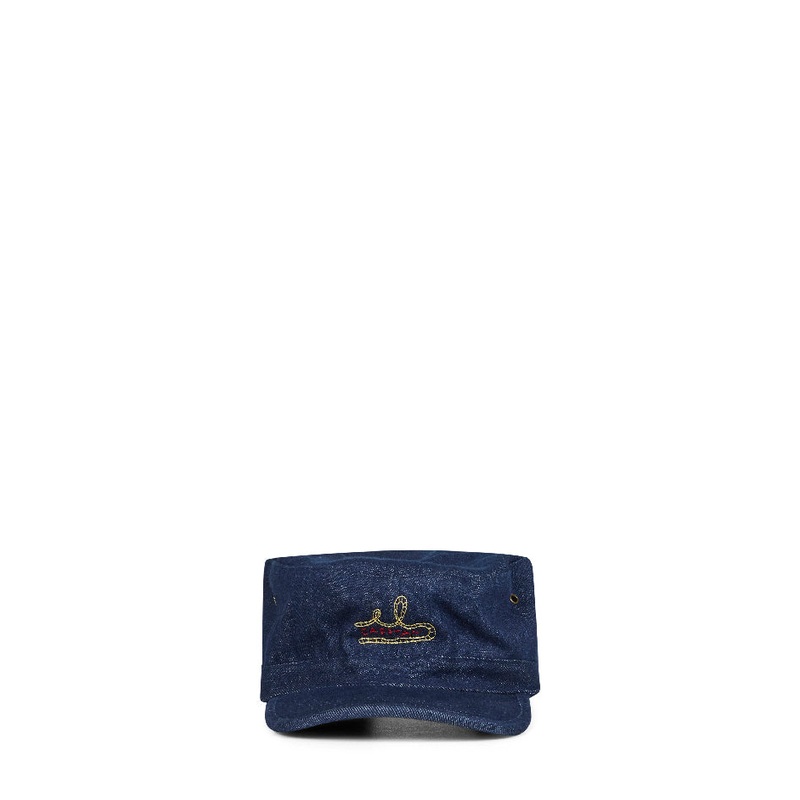Denim Hat El Capitano by Giotto Calendoli, Handle With Freedom for Holy Caftan