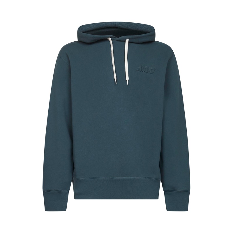 Green cotton logo hoodie|S|M|L|XL