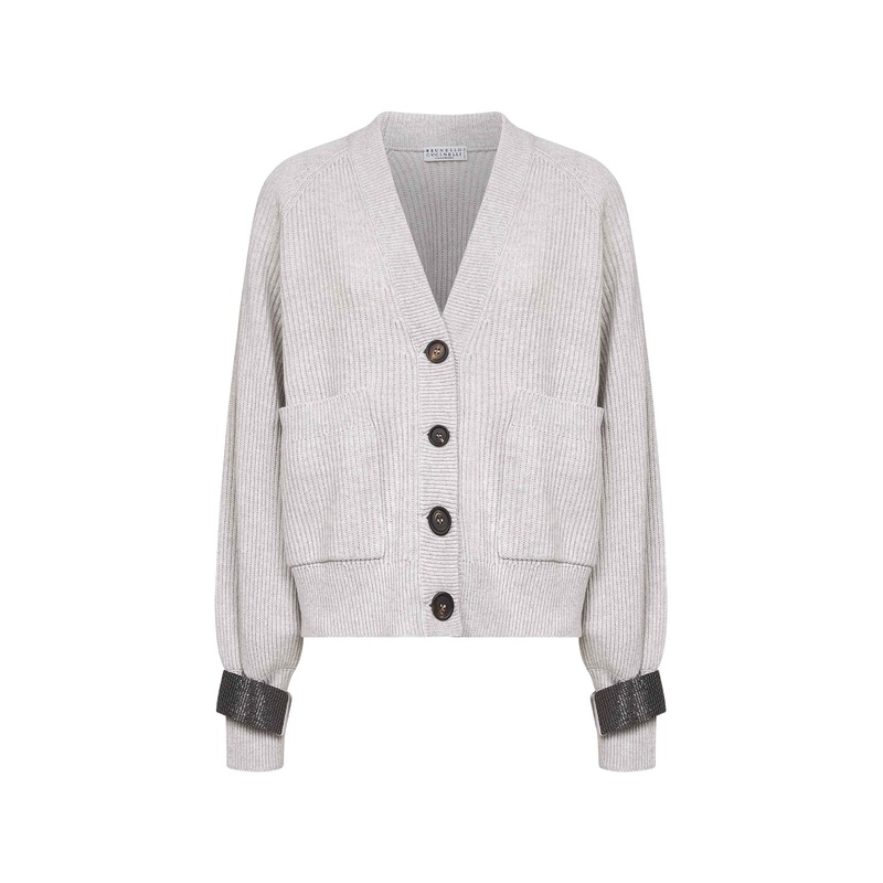 Grey cashmere knit cardigan|XS|S|M|L