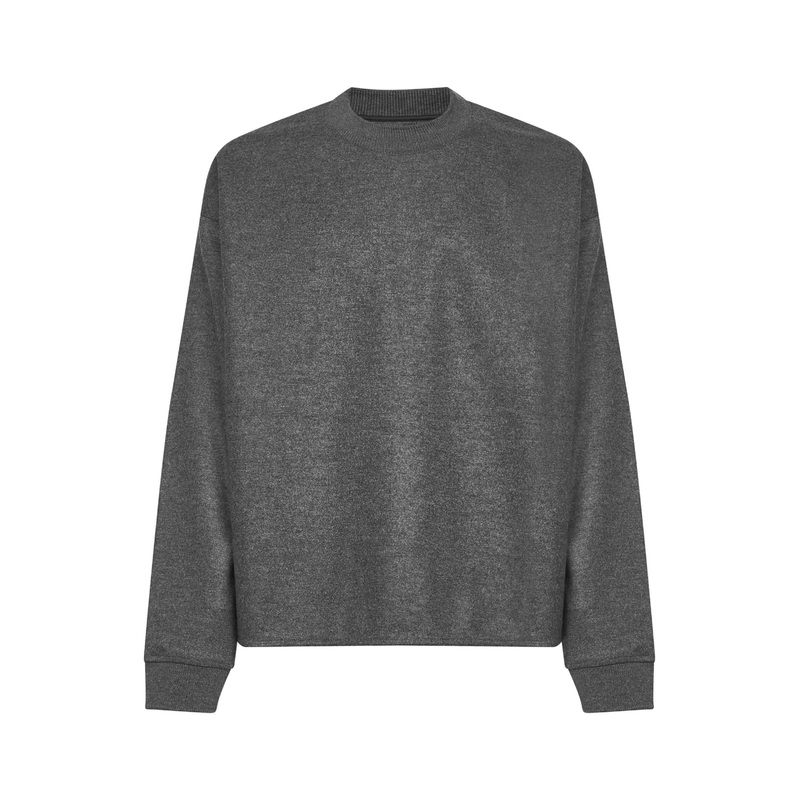 Grey wool jersey sweatshirt|46|48|50
