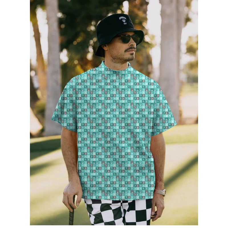 Men’s Anti Wrinkle Pullover High neck Long/Short sleeve T-Shirt