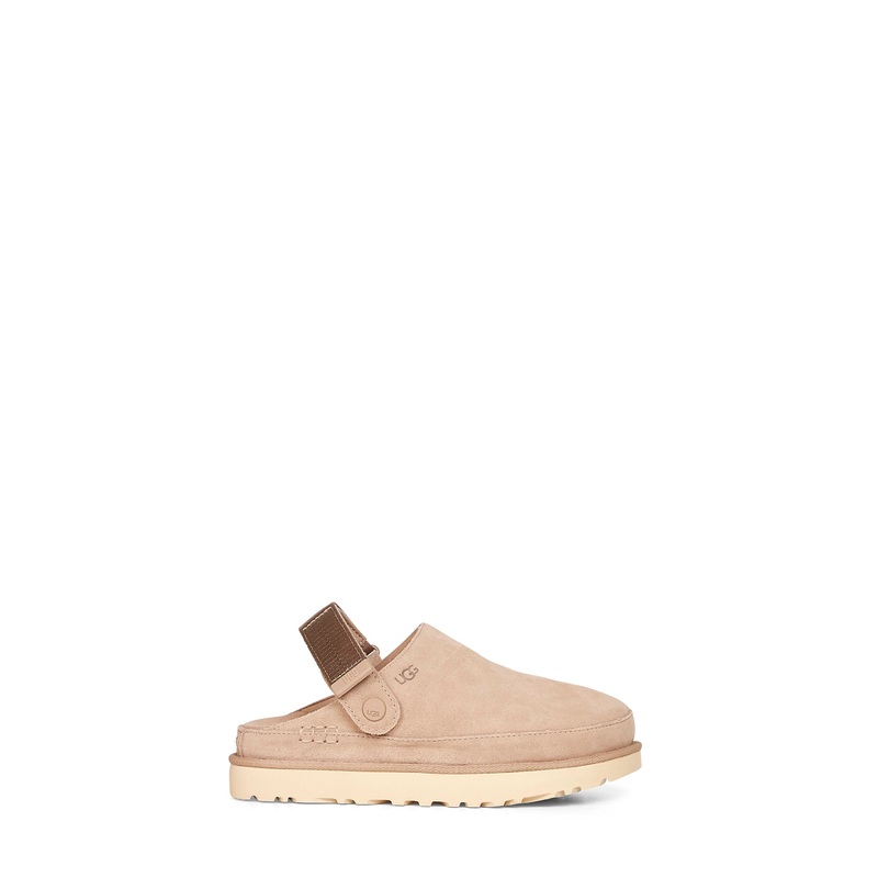 Sand Goldenstar suede mules|5|6|7|8|9|10