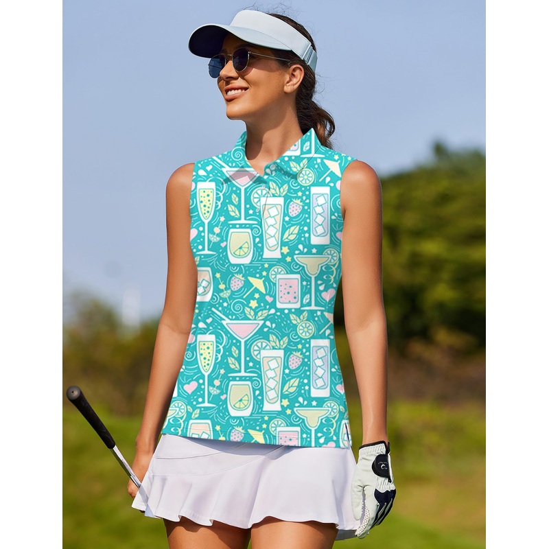 Cocktails-Hello-Summer Women’s golf Sleeveless shirt