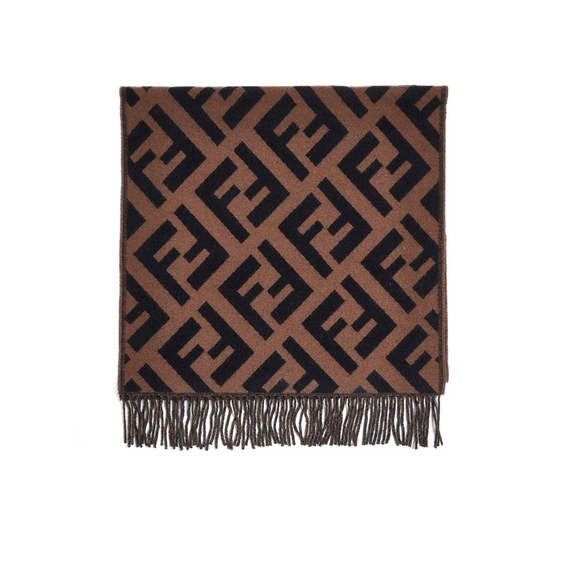 Brown FF Cashmere Scarf|PZ