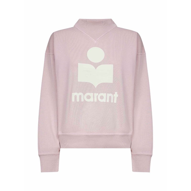Pink cotton blend Moby logo sweatshirt