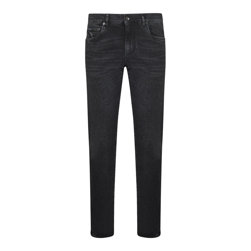Black stretch denim slim jeans