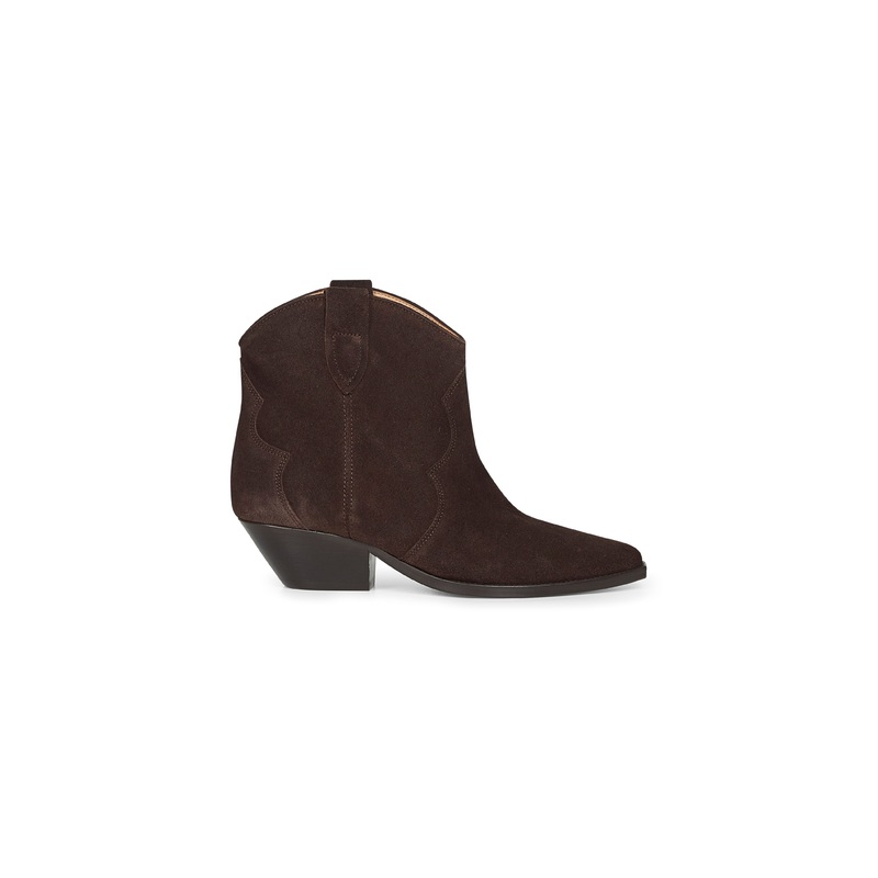 Chocolate Dewina cowboy ankle boots
