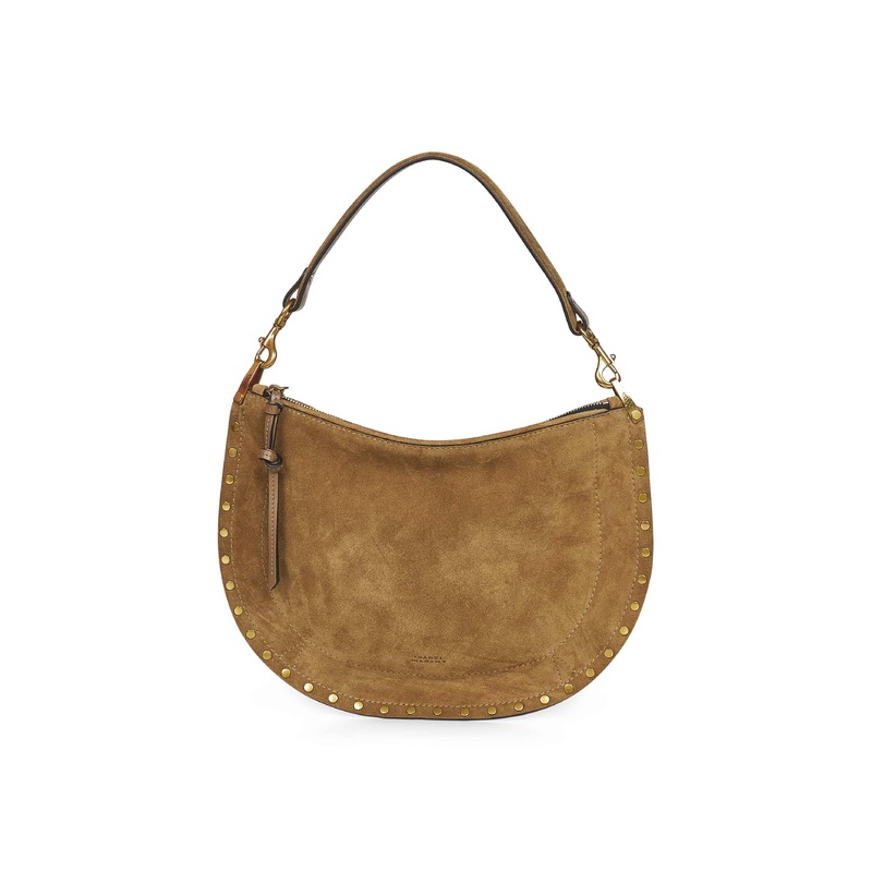Taupe Oskan Soft Zip shoulder bag
