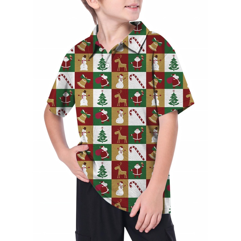 Youth Marry Christmas Golf Polo