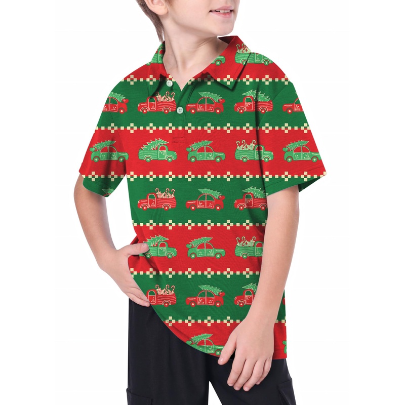 Youth Truck Christmas Gift Golf Polo